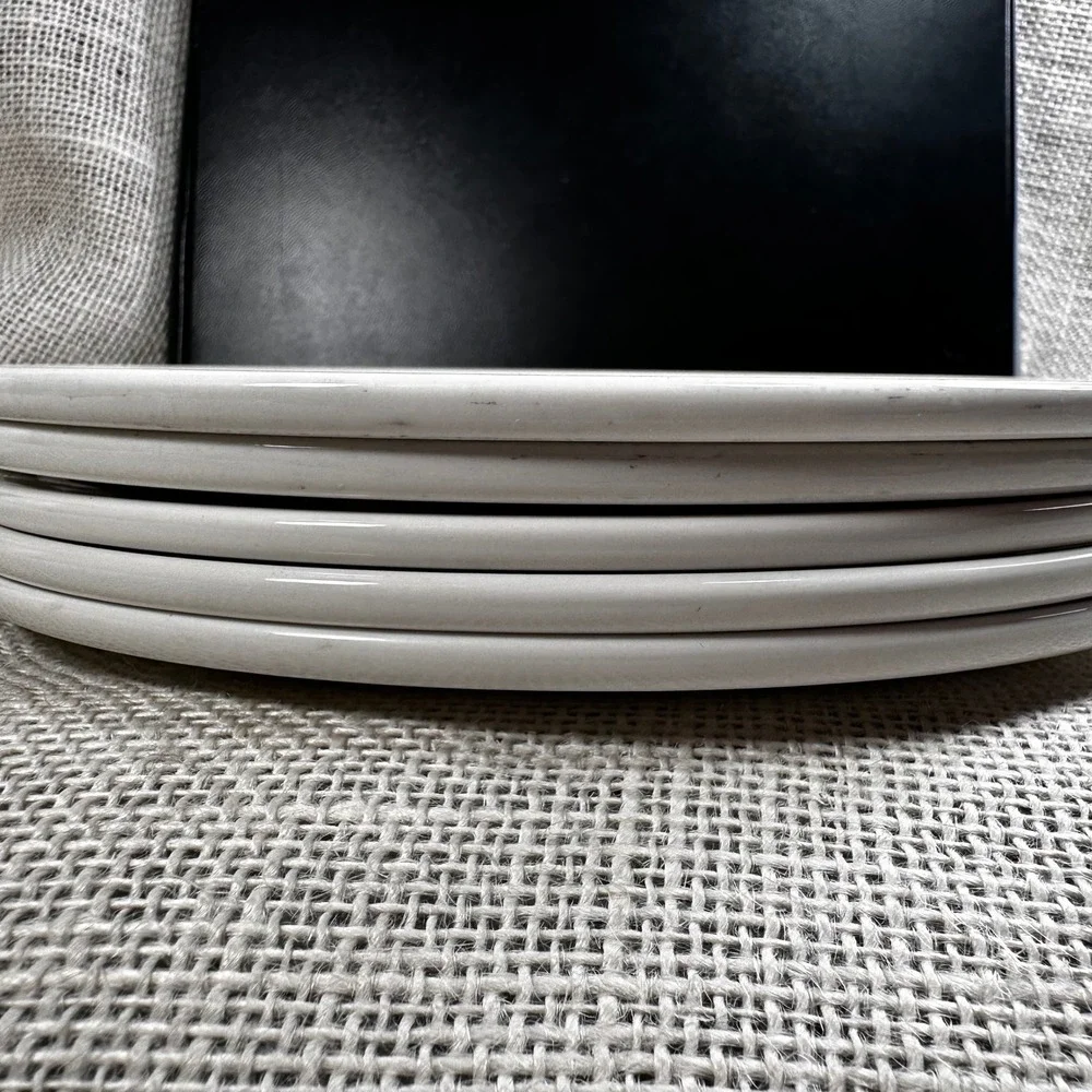 Set of 5 Dudson Finest Vitrified White Salad Plates 8.25 Restaurant Ware England